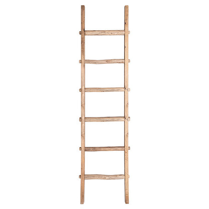 Decorative Wooden Ladder Washed Brown (48x5x193cmH)