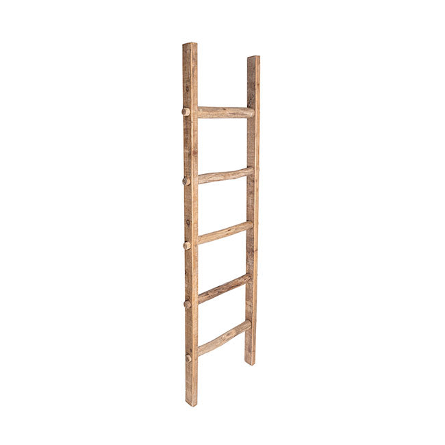 Decorative Wooden Ladder Washed Brown (47x5.3x150cmH)