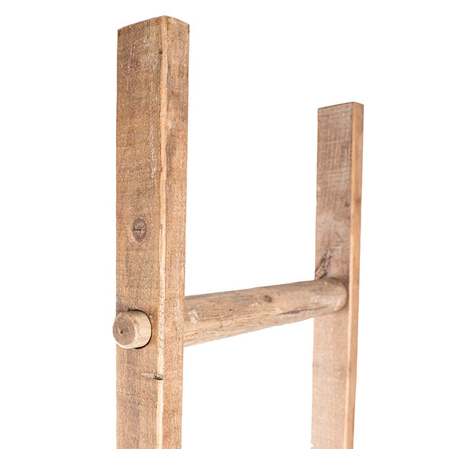 Decorative Wooden Ladder Washed Brown (47x5.3x150cmH)