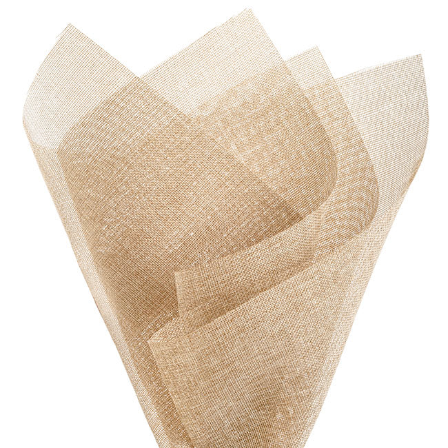 Faux Linen Mesh Sheet 125gsm Natural Pack 50 (47x70cm)