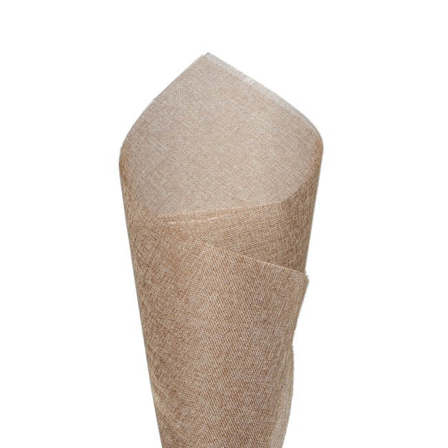 Poly Flax Jute Hessian Sheet Pack 50 Natural (50x70cm)
