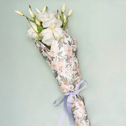 Kraft Paper Peony & Lilly 110gsm White Pack 100 (50x70cm)