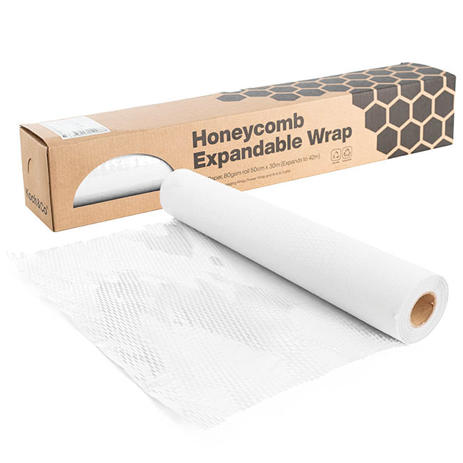 Kraft Paper Honeycomb Expandable Roll White (50cmx30m)