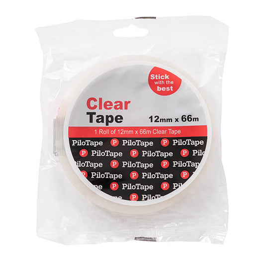 Pilotape Cello Sticky Tape Clear (12mm X 66m)