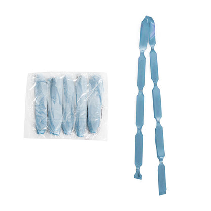 Ribbon Pull Bow Pom Pom Baby Blue (18mmx8.75cmD) Pack 5