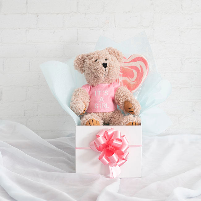 Ribbon Pull Bow Pom Pom Baby Pink (18mmx8.75cmD) Pack 5