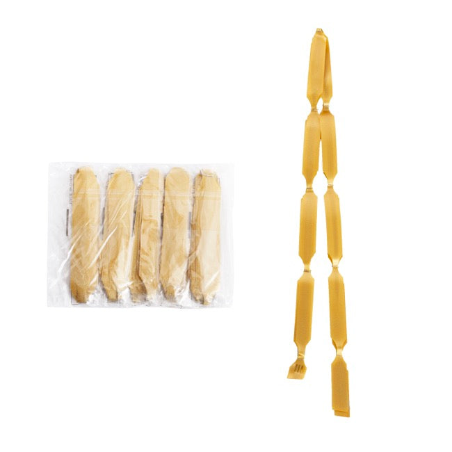 Ribbon Pull Bow Pom Pom Gold (18mmx8.75cmD) Pack 5