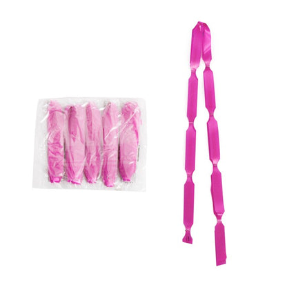 Ribbon Pull Bow Pom Pom Hot Pink (18mmx8.75cmD) Pack 5