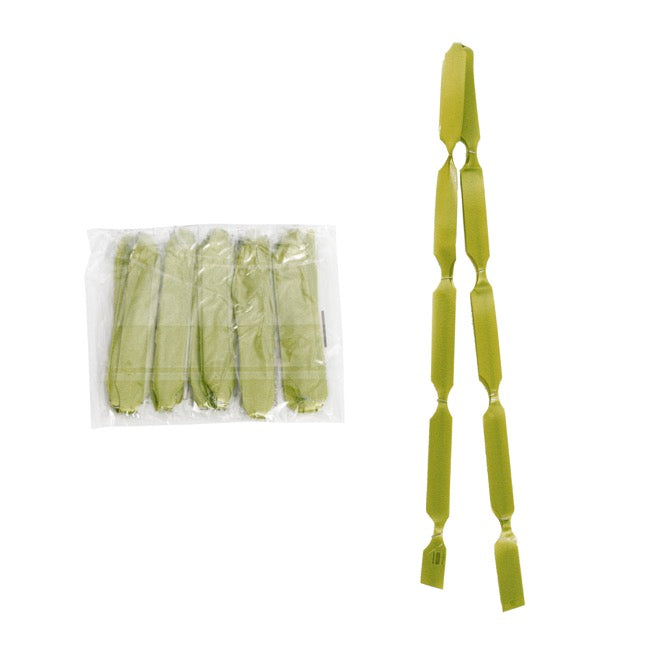 Ribbon Pull Bow Pom Pom Moss (18mmx8.75cmD) Pack 5