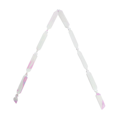 Ribbon Pull Bow Pom Pom Iridescent White (18mmx8.75cmD) Pk5
