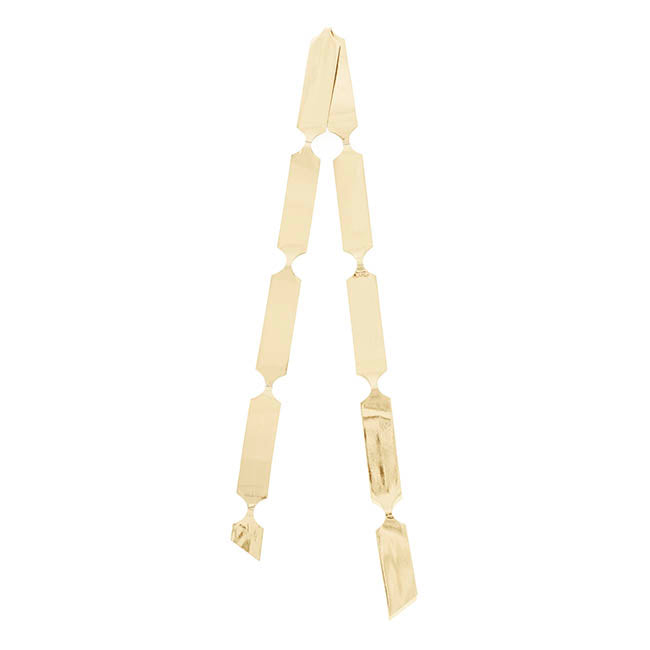 Ribbon Pull Bow Pom Pom Metallic Gold (32mmx12.5cm) Pack 5