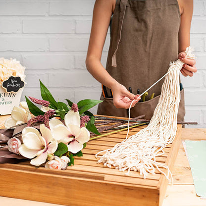 Pre-Cut Cotton String White Bundle 100 (3mm x 70cm Long)