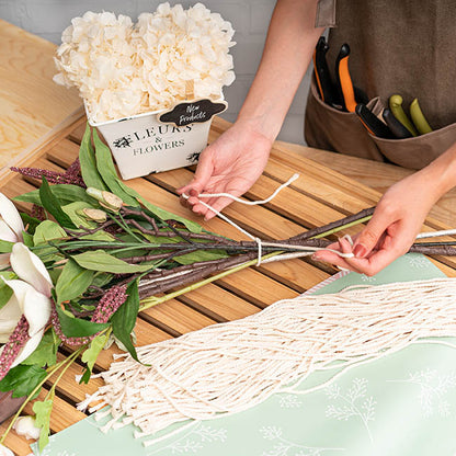 Pre-Cut Cotton String White Bundle 100 (3mm x 70cm Long)