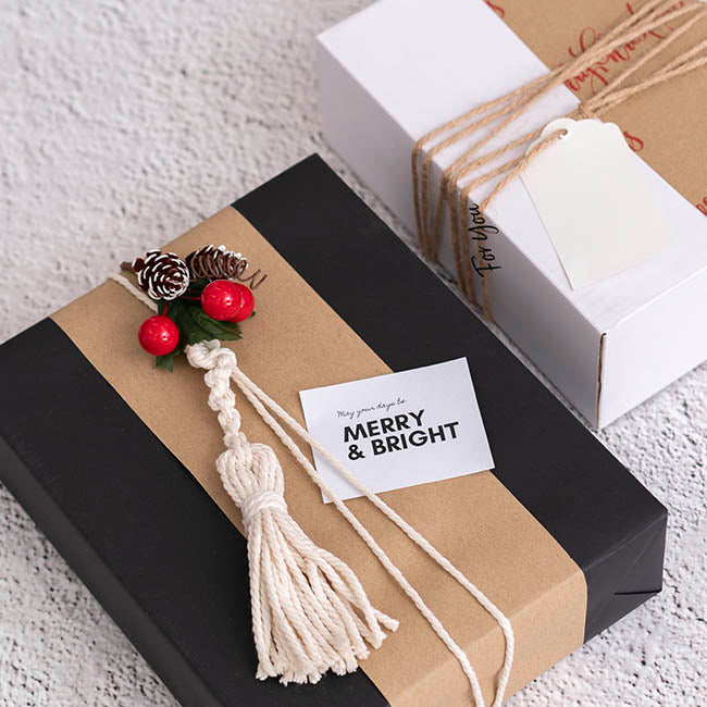 Pre-Cut Cotton String White Bundle 100 (3mm x 70cm Long)