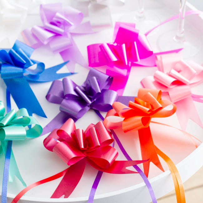 Ribbon Pull Bow Red (32mmx53cm) Pack 25