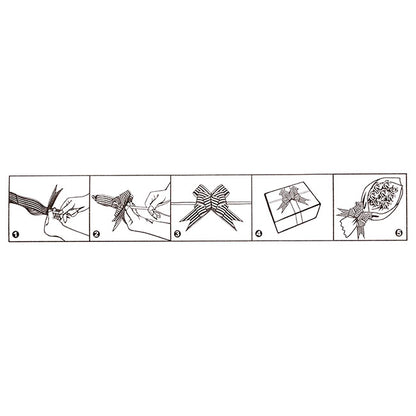 Ribbon Pull Bow Silver (32mmx53cm) Pack 25