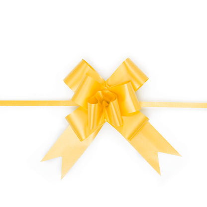 Ribbon Pull Bow Yellow (32mmx53cm) Pack 25