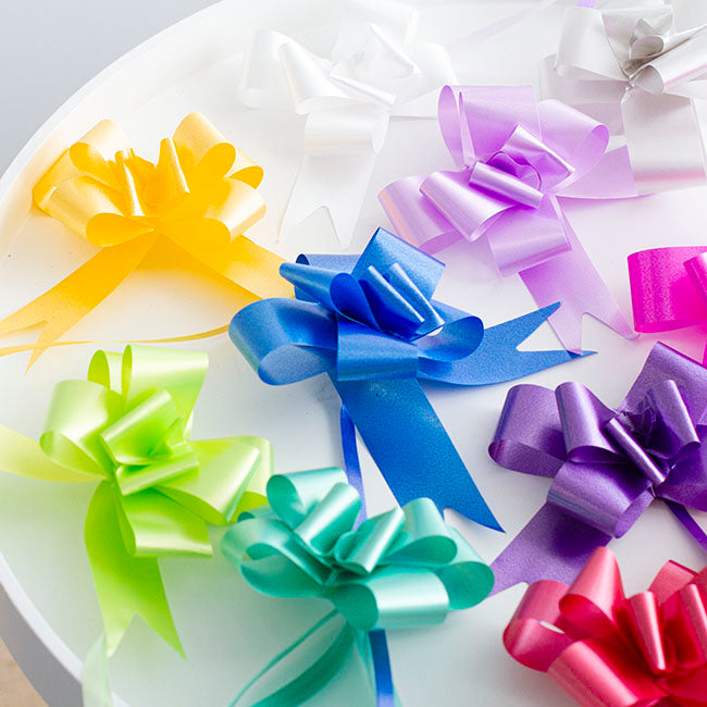 Ribbon Pull Bow Yellow (32mmx53cm) Pack 25