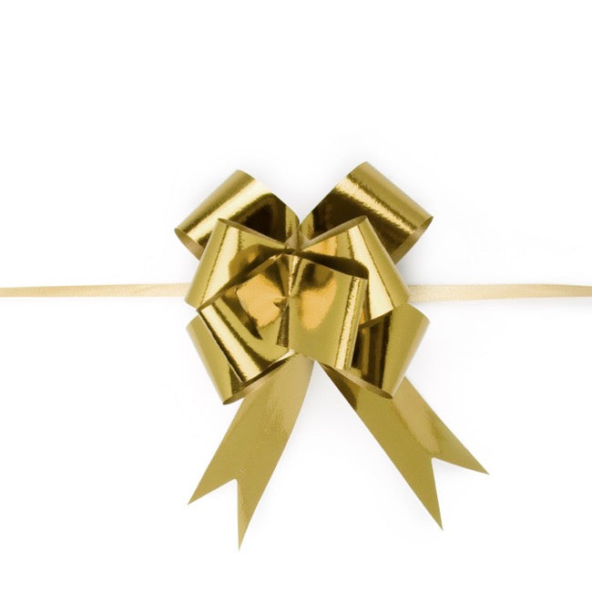 Ribbon Pull Pack Metallic Gold (32mmx53cm) Pack 25