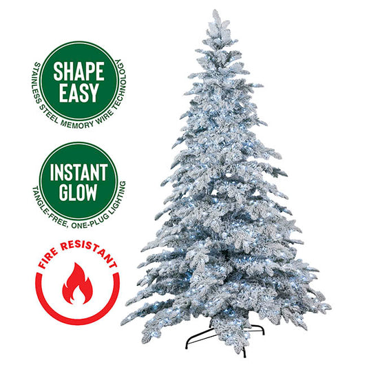 Shape Easy Forest Snow Pine LED Xmas Tree White (1.2x2mH)