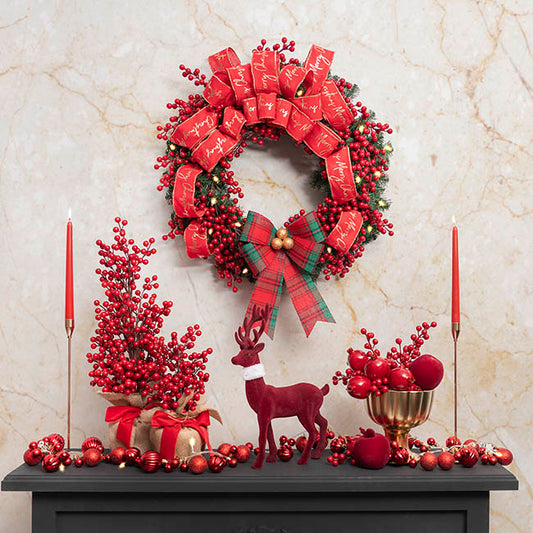 Classic Christmas Pine Wreath Green (60cmD)
