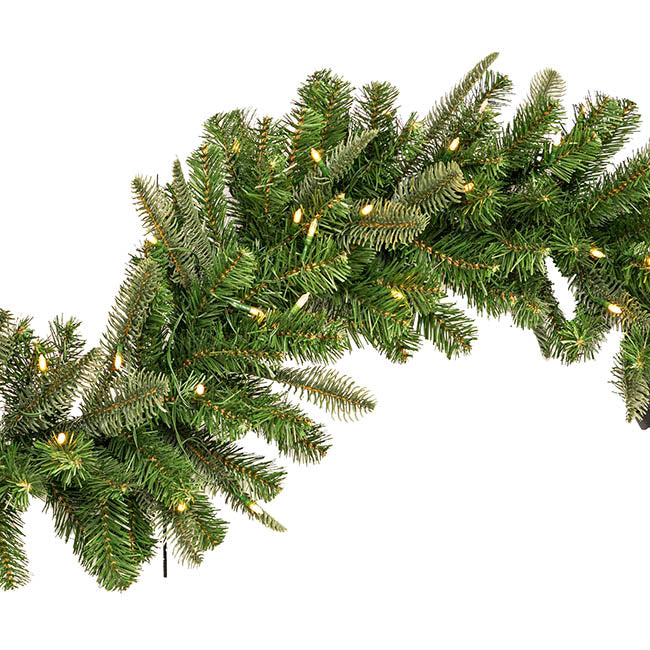 Traditional Real Touch Pine LED Garland Green (150cmL)
