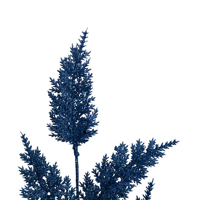 Glitter Thistle Spray Navy Blue (68cmH)