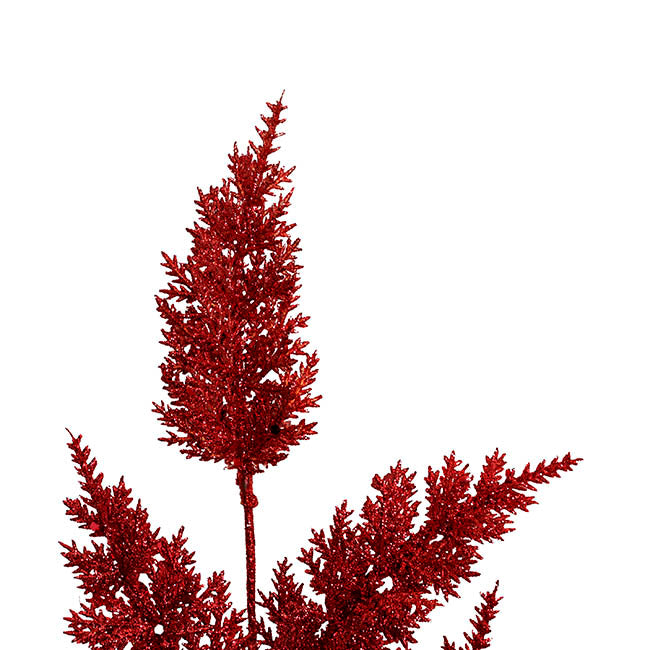 Glitter Thistle Spray Red (68cmH)