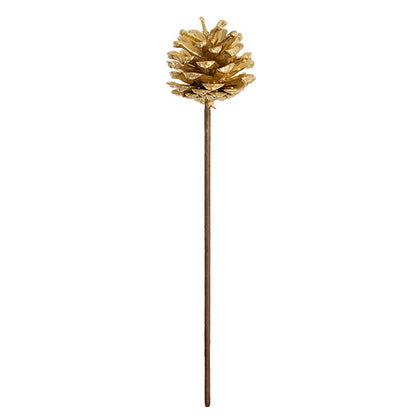 Artificial Pinecone Pick Bunch 6 Brown (6cmDx35cmH)