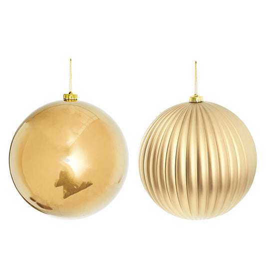 Giant Hanging Baubles Set 2 Champagne (20cmD)