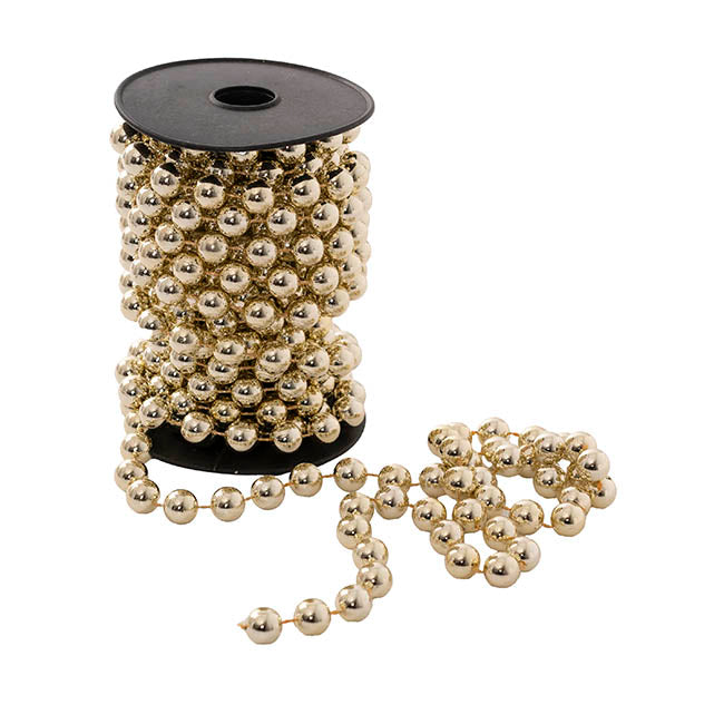 Beaded Garland Roll Champagne (12mmDx6mL)