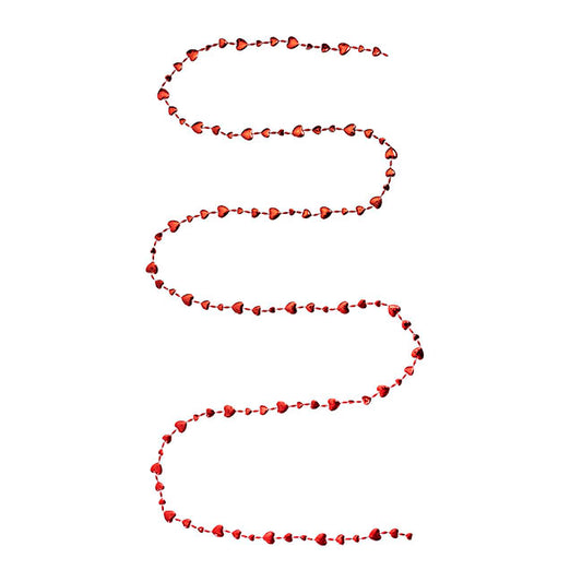 Beaded Heart Garland Shiny Red (2.7mL)