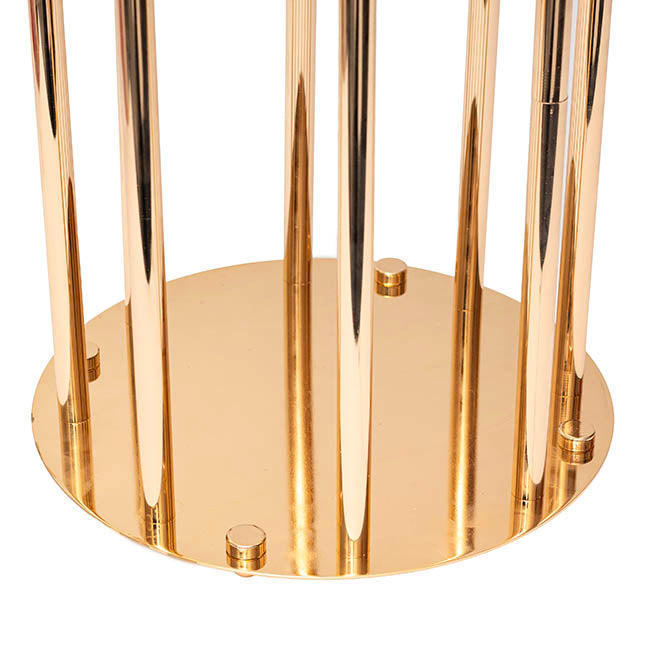 Metal Spiral Candelabra 8 Glass Candle Holders Gold (128cmH)