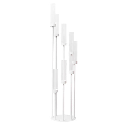 Metal Spiral Candelabra 8 Glass Candle Holders White(128cmH)