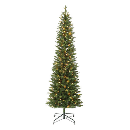 Forest Pine Pre-Lit Slim Christmas Tree Green (71Wx215cmH)
