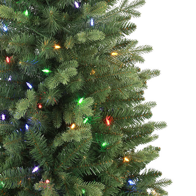 Forest Pine Pre-Lit Slim Christmas Tree Green (71Wx215cmH)