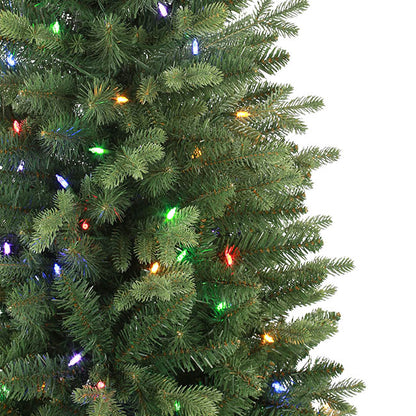 Forest Pine Pre-Lit Slim Christmas Tree Green (71Wx215cmH)
