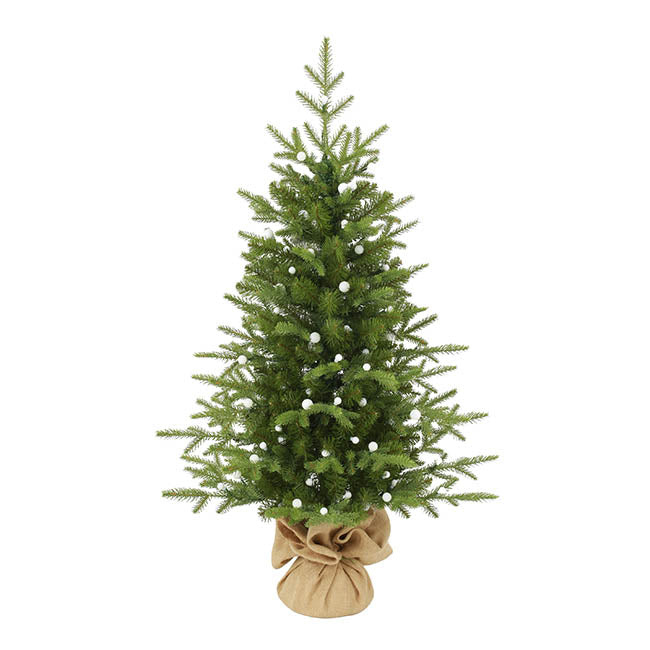 Vienna Pine Pre-Lit Potted Christmas Tree Green (76Wx122cmH)