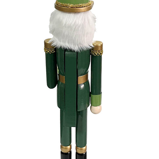 Wooden Nutcracker w Sword Green (38cmH)