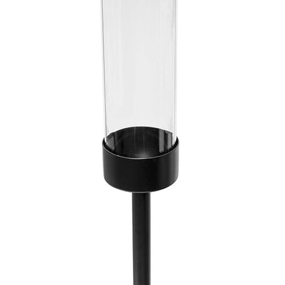 Metal Spiral Candelabra 6 Glass Candle Holder Black (118cmH)