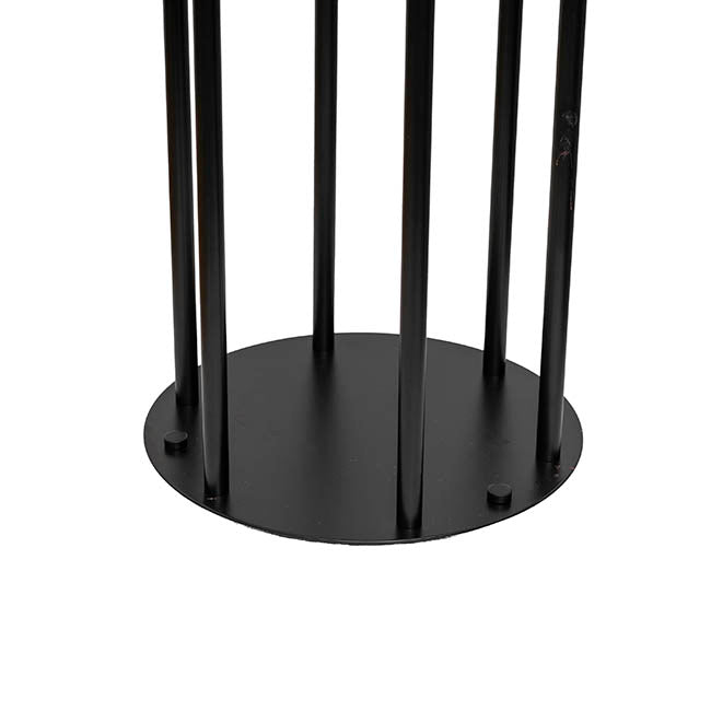 Metal Spiral Candelabra 6 Glass Candle Holder Black (118cmH)
