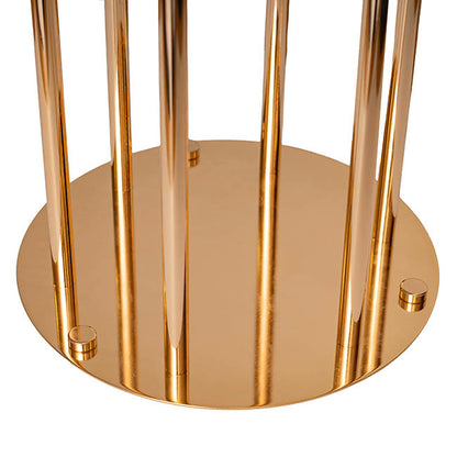 Metal Spiral Candelabra 6 Glass Candle Holder Gold (118cmH)