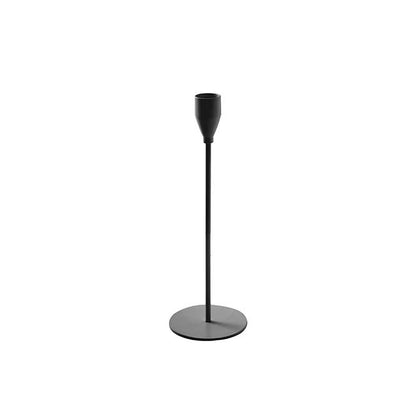 Single Metal Taper Candle Holder Black (8x22cmH)