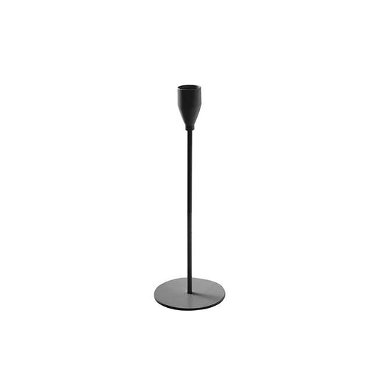 Single Metal Taper Candle Holder Black (8x22cmH)