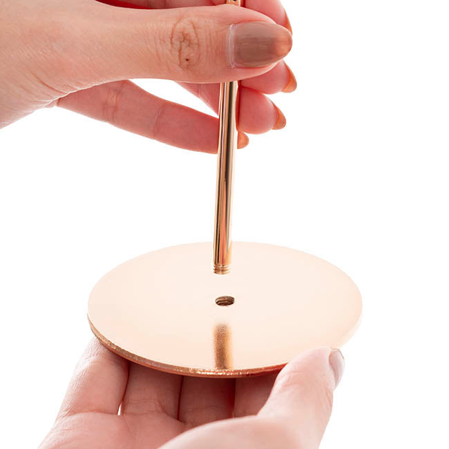 Single Metal Taper Candle Holder Gold (8x22cmH)