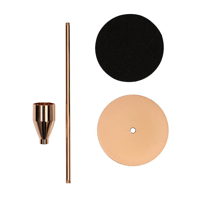 Single Metal Taper Candle Holder Gold (8x22cmH)