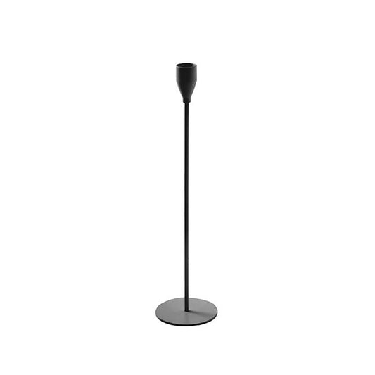 Single Metal Taper Candle Holder Black (8x32.5cmH)