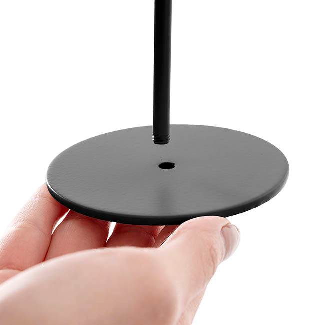 Single Metal Taper Candle Holder Black (8x32.5cmH)