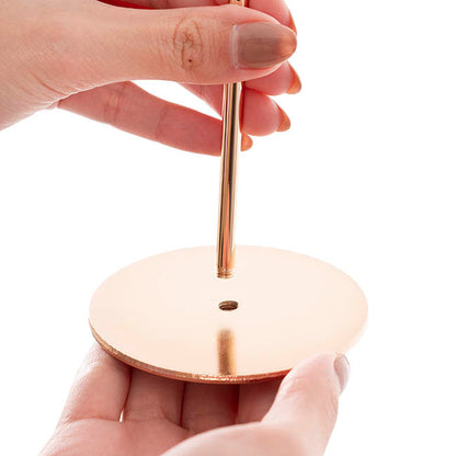 Single Metal Taper Candle Holder Gold (8x32.5cmH)