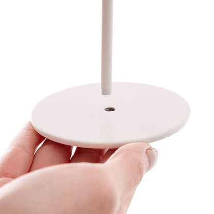 Single Metal Taper Candle Holder White (8x32.5cmH)